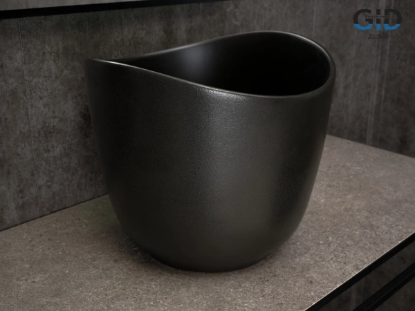 Накладная раковина GID N9303bg 53378 35x36 черный графит фото