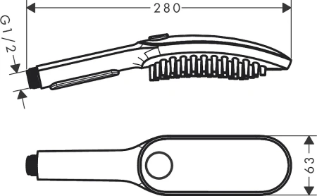 Ручной душ для собак Hansgrohe DogShower 3jet 26640540 бирюзовая фото