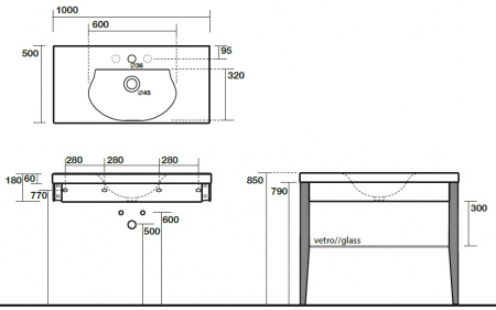 Раковина подвесная Kerasan Bentley 3931 bi*1 фото