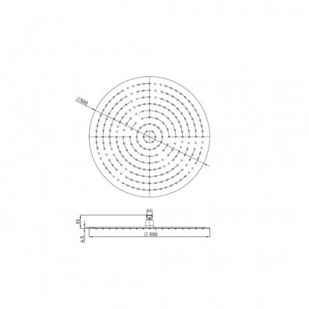 Верхний тропический душ RGW Shower Panels RGW SP-81-25 B 21148140-04 40x40 фото