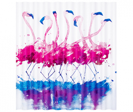 Текстильная шторка для ванной WasserKRAFT Lossa SC-81101 фото