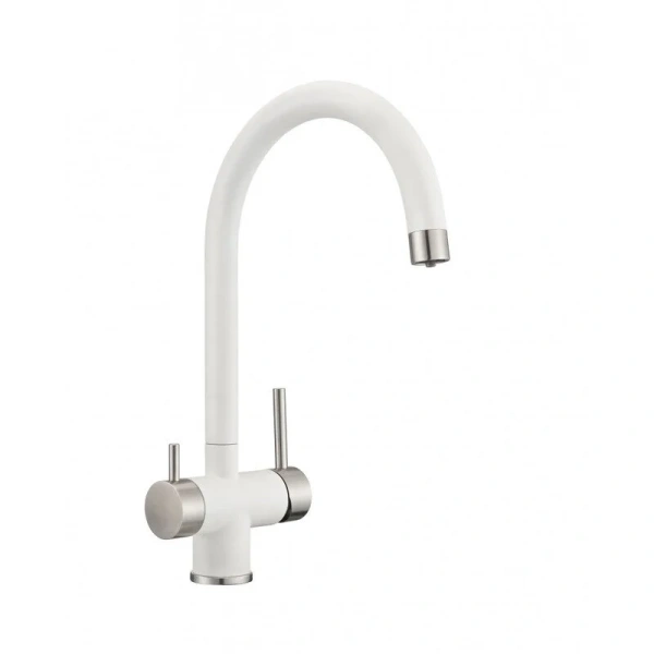 Смеситель для кухни под фильтр Milacio Ultra Vicar MCU.554.WH белый фото