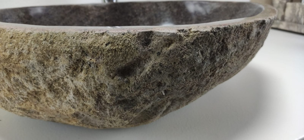 Накладная раковина из речного камня RS0825 (53*44*15) фото