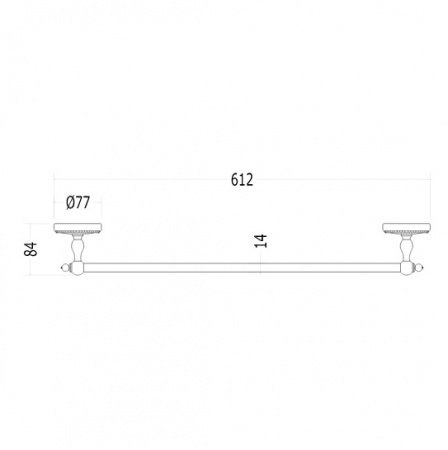 Полотенцедержатель Devon & Devon Dorothy DOR409OT 60 см фото