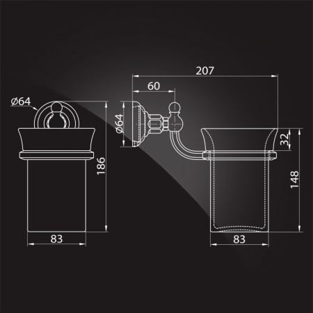 Ершик для туалета Elghansa Praktic Gold PRK-812-Gold фото