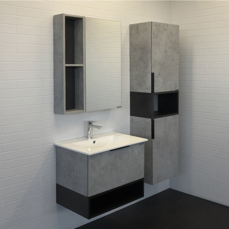 Зеркало-шкаф Comforty Франкфурт-60 бетон светлый фото