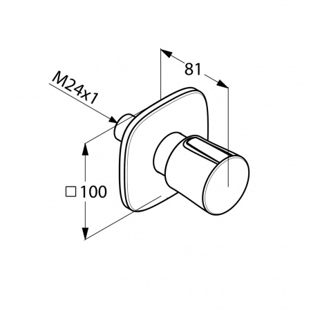 Вентиль для скрытого монтажа на 3 положения Kludi Ambienta 538460575 фото