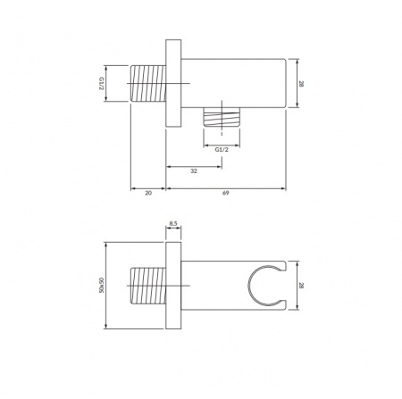 Держатель ручного душа Omnires 8876CR фото