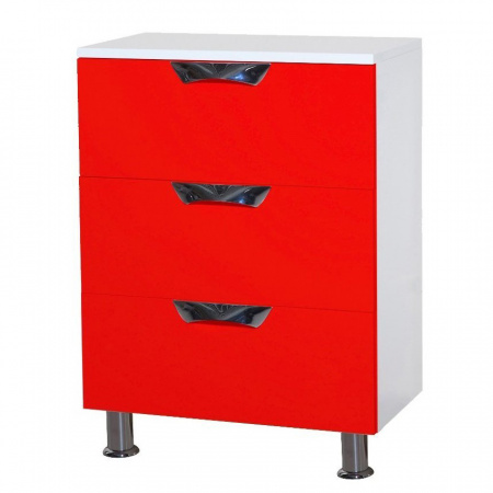 Тумба напольная Bellezza Белла-50 Люкс красная фото