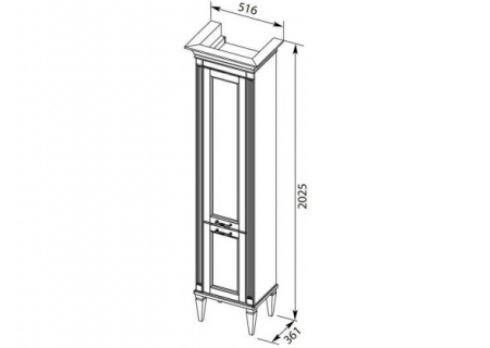 Шкаф-пенал для ванной Aquanet Селена 40 00201645 фото