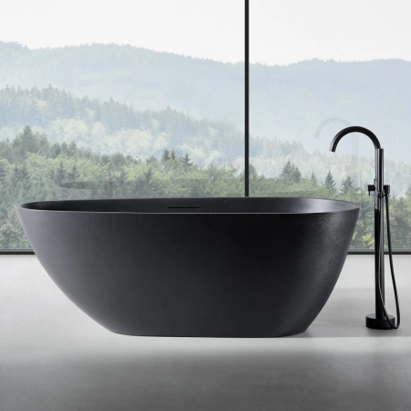 Ванна из искусственого камня Abber Dortmund AM9911B 170x75 черная фото