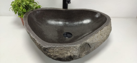 Накладная раковина из речного камня RS0792 (57*45*15) фото