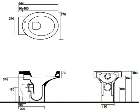 Унитаз приставной Kerasan Cento 3516bi фото