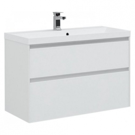 Тумба с раковиной Aquanet Гласс 100 00242526 фото