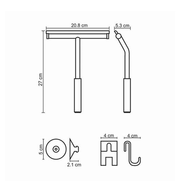 Скребок для душевой кабины WasserKRAFT K-211BRUSHED GOLD фото