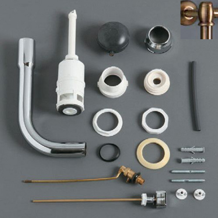 Механизм слива с фронтальной ручкой Simas Arcade/Lante D23br бронза фото