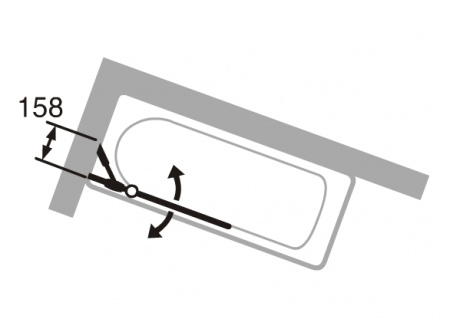 Шторка на ванну распашная Huppe Express Diamond 512501.087.321 прозрачное стекло фото