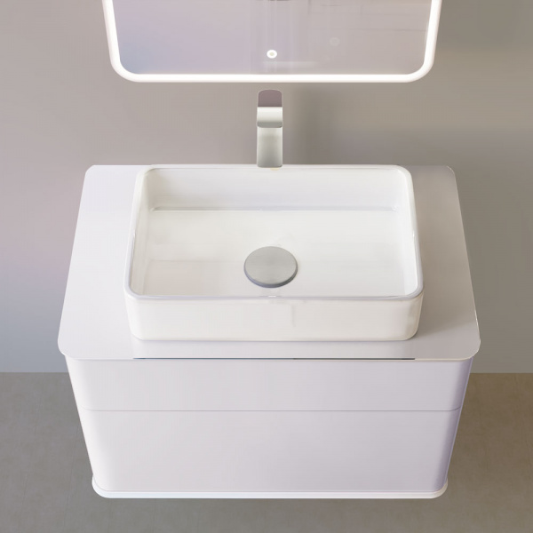 Тумба под раковину Jorno Pastel Pas.01.82/P/W 80 см белый фото