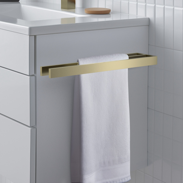 Полотенцедержатель двойной Timo Petruma 15252/17 Золото матовое фото