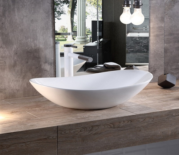 Накладная раковина CeramaLux N 7811MW 60x36 белая матовая фото