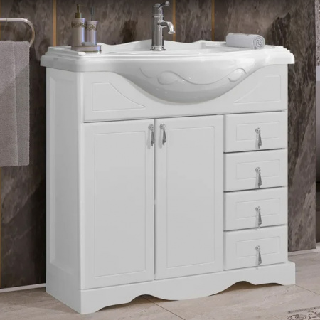 Мебель для ванной Opadiris Клио 85 белая матовая фото