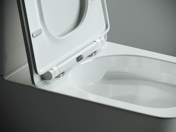 Унитаз компакт безободковый  Ceramica Nova Cubic CN1803-B с сиденьем с микролифтом фото