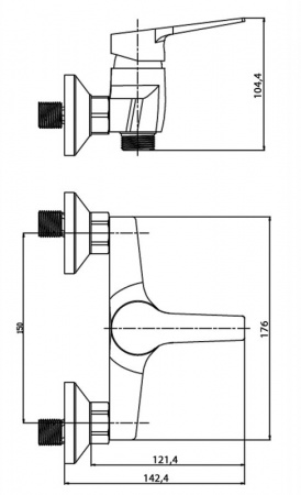 Смеситель для душа Cezares LANA-DM-01 фото