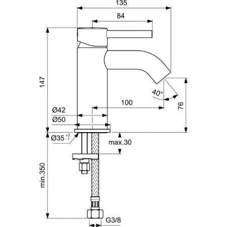 Смеситель для раковины Ideal Standard CERALINE BC268XG фото