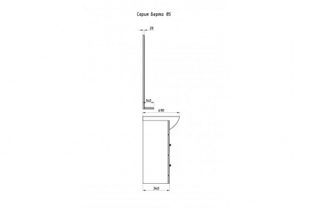 Зеркало ASB-Woodline Берта 80 10121 белое фото