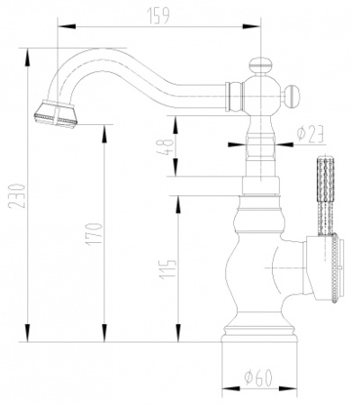 Смеситель для раковины Lemark Jasmine LM6644B фото