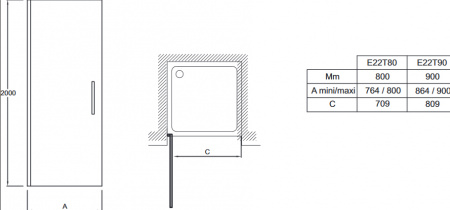 Душевая дверь Jacob Delafon Contra E22T90-GA 90 см фото