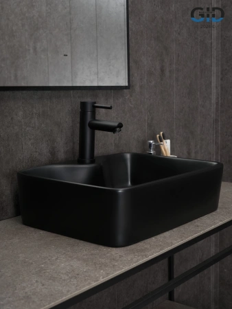 Накладная раковина GID Bm9091 53373 48x37 черная матовая фото
