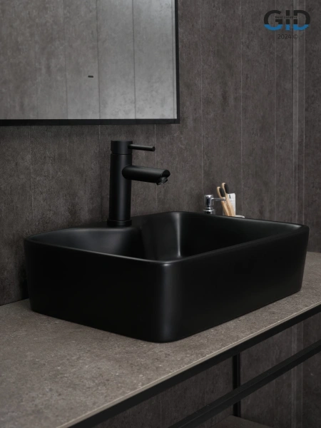 Накладная раковина GID Bm9091 53373 48x37 черная матовая фото