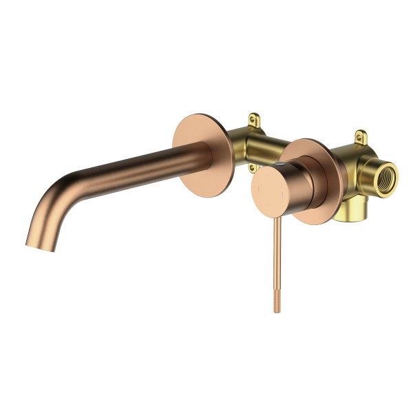 Настенный смеситель для раковины Timo Saona 2372/19SM Розовое золото фото