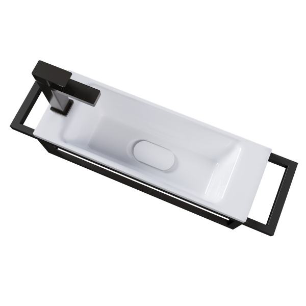 Консоль для раковины Grossman Метрис 50 105003 с правым и левым полотенцедержателем фото