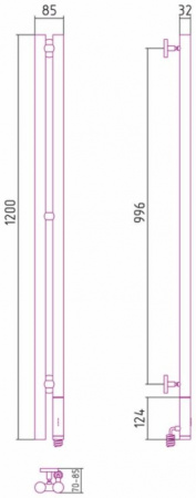 Электрический полотенцесушитель Сунержа Нюанс 00-0543-1253 фото