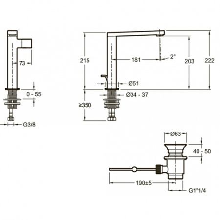 Высокий смеситель для раковины Jacob Delafon Composed E73159-CP фото