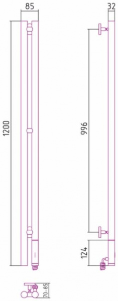 Электрический полотенцесушитель Сунержа Нюанс 00-0543-1253 фото