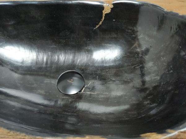 Накладная раковина из окаменелого дерева FSB-0416 (76*49*23) фото