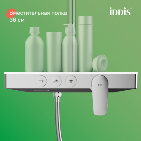 Душевая система Iddis Shelfy SHESB3Bi06 хром фото