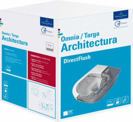 Унитаз подвесной Villeroy & Boch Architectura 5684HR01 с сиденьем soft close фото