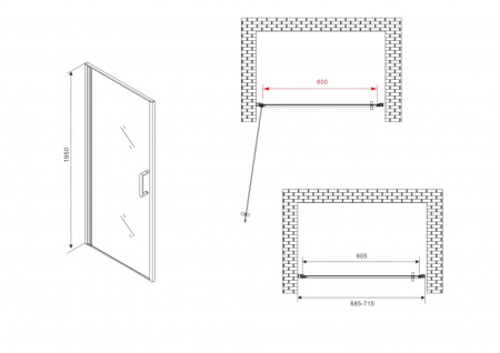 Душевая дверь ABBER Sonnenstrand AG04070 70 см фото