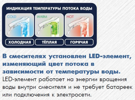 Смеситель для раковины Rossinka Z Z35-30 с подсветкой фото