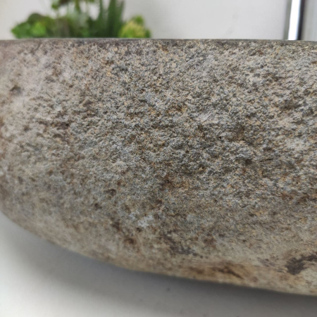 Накладная раковина из речного камня RS01388 (47*39*15) фото