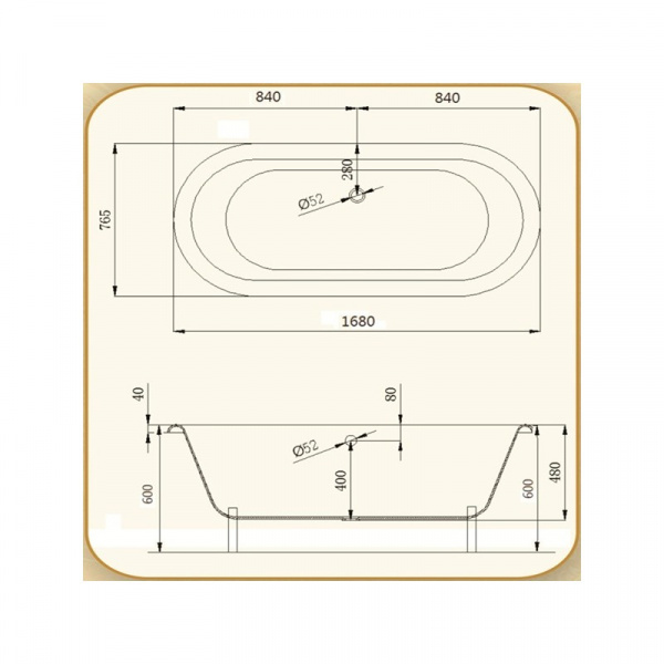 Чугунная ванна Magliezza Patricia Wh 168x76 на ножках фото