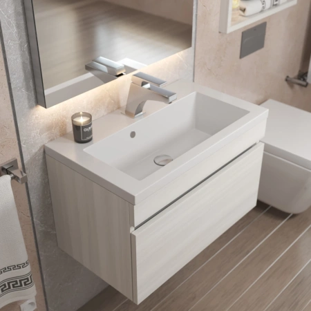 Тумба под раковину Uperwood Eva 60 3930213462 дуб харбор белый фото