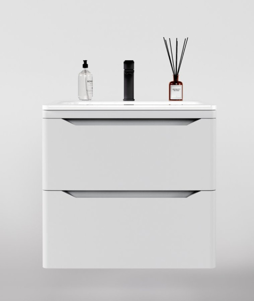 Тумба под раковину Style Line Марелла 60 Люкс Plus СС-00002404 белый матовый антискрейтч фото
