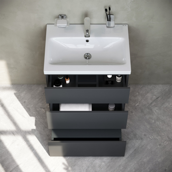 Тумба под раковину напольная AM.PM GEM S M91FSX0602GM графит матовый 60 см фото