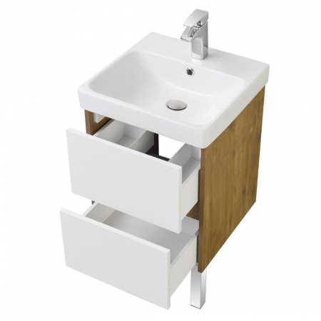 Тумба под раковину Акватон Сканди 45 1A251601SDZ90 белый/дуб рустикальный фото