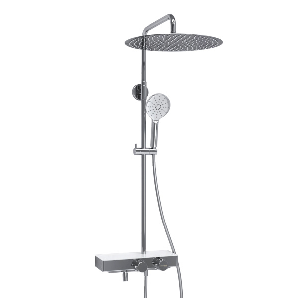 Душевая система (стойка) с термостатом WasserKRAFT Thermo A113.117.127.CH хромоникель фото
